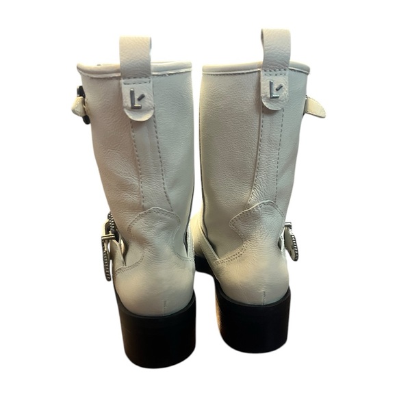 ANTHROPOLOGIE LARROUDE’ Hardy Boots in Ivory Size 8 - Picture 6 of 10